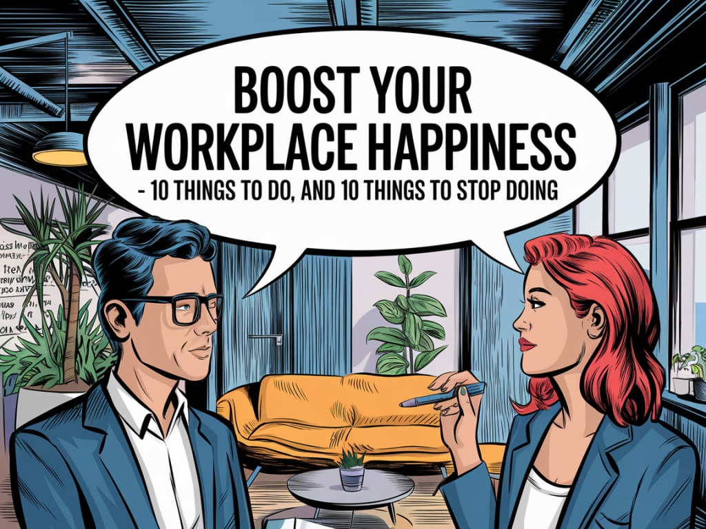 #18: Boost Your Workplace Happiness – 10 Things to Do, and 10 Things to Stop Doing